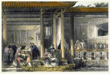 Aankomst van Huwelijkscadeaus bij de Bruidsresidentie, uit 